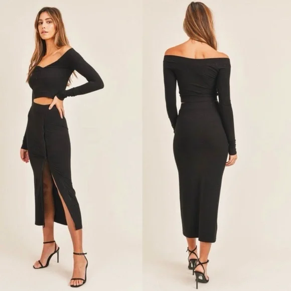 ♥️Mable Black Women's Skirt Set - Picture 1 of 3